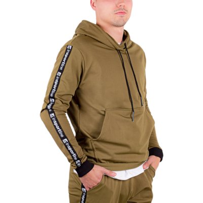 Pánska mikina inSPORTline Straphoodie khaki - L