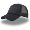 Atlantis Headwear Kšiltovka Rapper, 5 panelová, síťovaná COT33207080899-black/black UNI Černá/černá