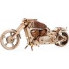 Ugears 3D drevené mechanické puzzle VM-02 Motorka (chopper)