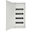 4x12 modulov, IP40, zápustná rozvodnica, dvere kovové biele (do sádrokartónovej steny)
