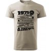1975 v kocke - Klasické pánske tričko vyššej gramáže - S ( Ľadovo sivá )