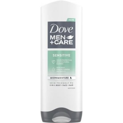 Dove Men + Care Sensitive hydratačný a upokojujúci sprchovací gél na citlivú pokožku 250 ml pre mužov