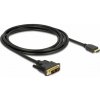 Delock DVI / HDMI prepojovací kábel DVI-D 18 + 1 pól Zástrčka, Zástrčka HDMI-A 2 m čierna 85584 trojžilový tienený, pozlátené kontakty DVI kábel; 85584