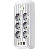 Fotověci Prodlužovací Kabel Smart Rozbočovací Zásuvka Prodlužovačka Power Strip Fast Charging s USB-C 2m Výběr Barev Barva: Bílá