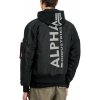 Alpha Industries zimná bunda MA-1 ZH BACK PRINT black/reflective Veľkosť: L, Farba: čierna