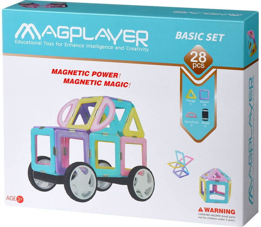 Magplayer magnetická stavebnica 28 ks