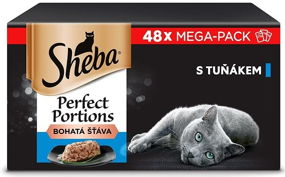 Sheba Perfect Portions s tuniakom pre dospelé mačky 8 x 6 x 37,5 g