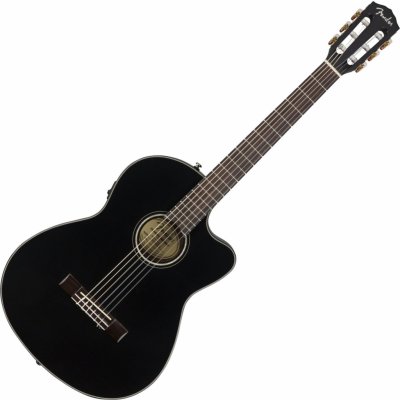 Fender CN-140SCE WN 4/4 Čierna Klasická gitara s elektronikou