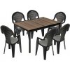 Súprava záhradného nábytku Lagos 6+1 orech-grafit