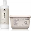 Schwarzkopf Professional Blondme Schwarzkopf Professional Blondme Premium Developer vyvíjač farby 1000 ml + Schwarzkopf Professional Blondme Premium Lightener 9+ zosvetľujúci púder pre blond vlasy 450