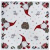Vianočný gobelínový obrus na stôl Červený škriatok 90x90 cm Chenille IT010 90x90 cm Viacfarebná