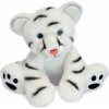Plyšový snežný tiger White Baby Tiger Histoire d’ Ours v darčekovom balení biely 25 cm od 0 mes