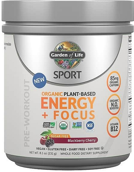 Garden of Life Sport Organic Plant-Based Energy + Focus 231 g