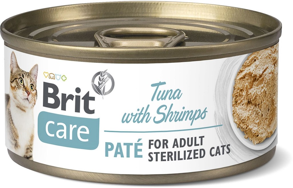Brit Care Cat Sterilized Tuna Paté with Shrimps 70 g