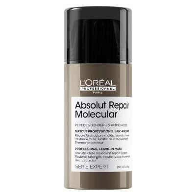 L'Oréal Professionnel Absolut Repair Molecular Professional Leave-In Mask obnovujúca maska na vlasy 100 ml pre ženy