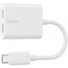 Belkin RockStar USB-C Audio + Charge Adapter - White F7U081btWH