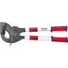 Knipex 95 32 060 - Kliešte na káble (račňový mechanizmus) s teleskopickými rukoväťami s multi-komponentnými úchopmi 630 mm