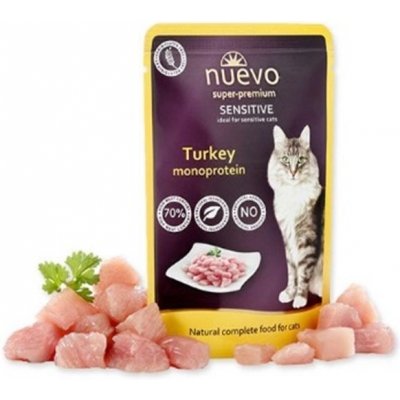 NUEVO cat Adult Sensitive Mono Turkey 16 x 85 g