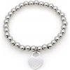 Amparo Miranda® Náramok Forever Love silver, Veľkosť perál 4 mm, Dĺžka 17 cm