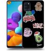 Picasee silikónový čierny obal pre Samsung Galaxy A21s - Christmas Stickers