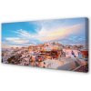 Obraz na plátne Grécko panorámu mesta západ slnka 100x50 cm
