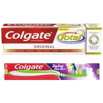 Colgate Total Original + zubná kefka ZigZag 75 ml
