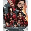 ZUTY Maľovanie podľa čísel - PAPIEROVÝ DOM ZLOŽENIE POSTÁV (La casa de papel) Rámovanie: bez rámu a bez vypnutia plátna, Rozmer: 80x100 cm