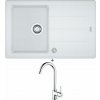 Franke BFG 611-78 biela ľad s excentrom + Franke FP 9000.031 chróm