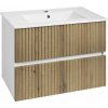 Aqualine PANEDA STRIP umývadlová skrinka 74,5x55x45,2cm, dub emporio SPH PN375