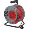 EMOS Predlžovací kábel na bubne 20 m / 4 zásuvky / červený / PVC / 230 V / 1 mm2 P19420