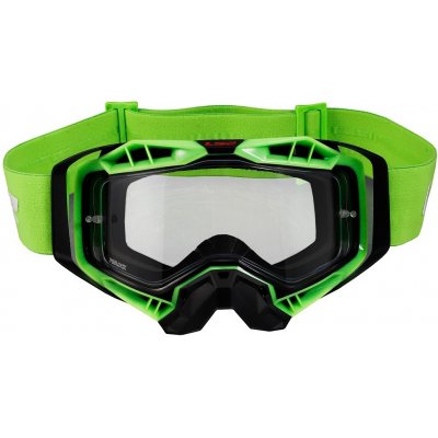 Motokrosové okuliare LS2 Aura Black H-V Green číre sklo