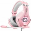 Herní sluchátka s 7.1 prostorovým zvukem a RGB (růžová) Nové