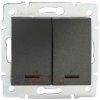 Kanlux 25257 LOGI Združený lustrový vypínač s LED - č. 5 Grafit