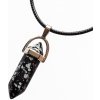 Náhrdelník z obsidiánu snehová vločka HEXAGON (Snowflake Obsidian)