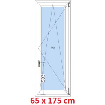 Soft Plastové okno 65x175 cm, otváravé a sklopné