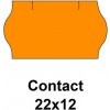 Cenovkové etikety Contact 22x12 oranžové