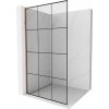 MEXEN/S - Kioto L Sprchová zástena WALK-IN 100 x 200, čierny vzor, ružové zlato 800-100-103-60-77