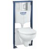 Grohe Solido Set predstenovej inštalácie, klozetu Bau Ceramic a dosky softclose, tlačidlo Skate Cosmopolitan, chróm 39586000-GR