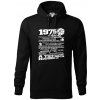1975 v kocke - Mikina pánska Cape s kapucňou - 3XL ( Čierna )