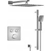 Sapho SMART SELECT sprchový set s termostatickou batériou, 2 výstupy, posuvný držiak sprchy, chróm RP042-02