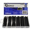 Sada čiernych termosťahovacích trubkových izolácii, 100-dielna sada, GEKO
