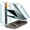 Spigen Glass tR EZ Fit Privacy 2 Pack Transparency iPhone 15 Pro Max AGL06874