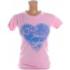 Detské tričko - srdce krátky rukáv Farba: Svetloružová, Veľkosť: 158