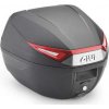 GIVI C30N kufor čierny, červené odrazky (Monolock s vlastnou platňou), objem 30 ltr.