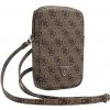 Guess PU 4G Triangle Logo Taška na Telefon se Zipem Brown GUWBZP4GFTSW
