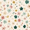 Takoy Flaušová kabátovina mini kvety Romantické popoludnie-NS-19829
