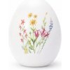 Altom Design Porcelánové veľkonočné vajíčko Jarná lúka – jarná dekorácia s kvetmi 10 cm ako jemná porcelánová dekorácia na jarné aranžmány