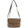NELA dámska crossbody koženková kabelka Tmavohnedá