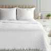 Eurofirany Romantický prehoz LIBI biely s volánikmi - biela Polyester 200x220 cm