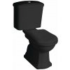 Kerasan RETRO WC-kombi, spodný odpad, čierna-chrom SPH WCSET33-RETRO-SO